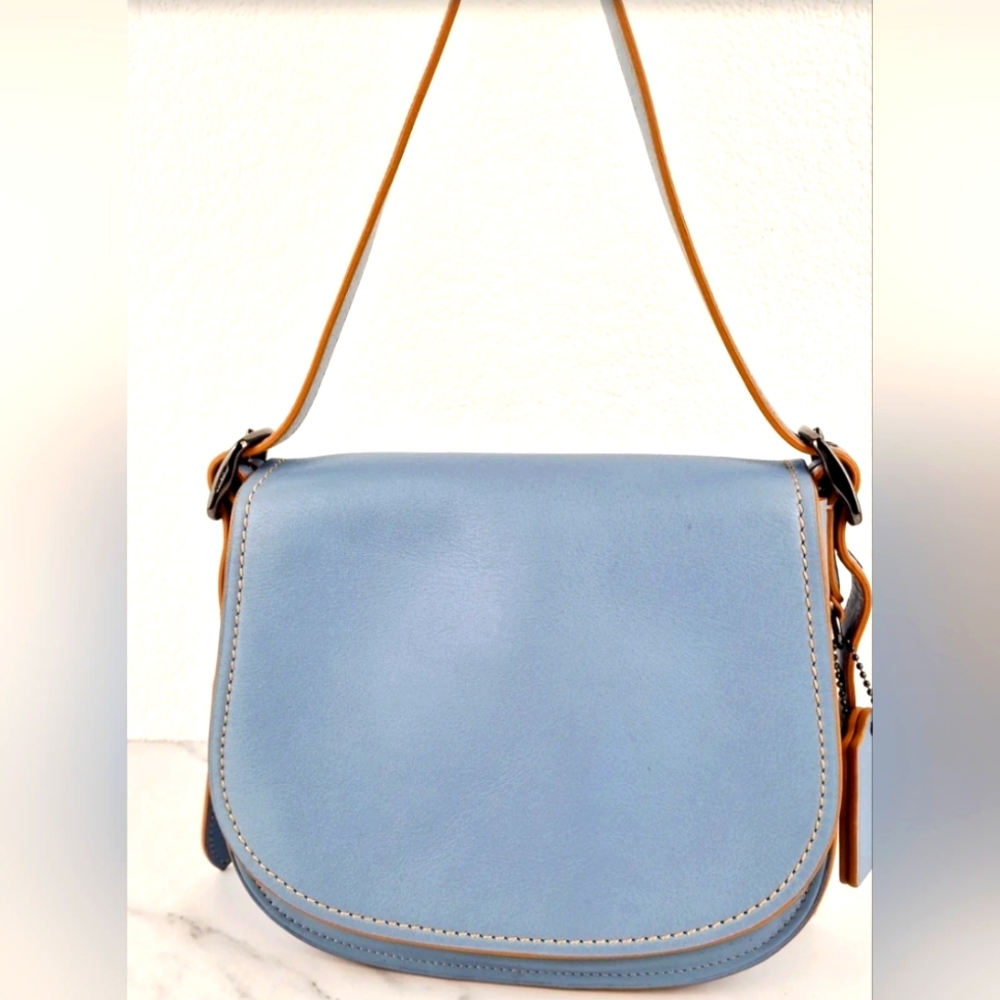 COACH 1941 Saddle Bag 23 Glovetanned Leather In CORNFLOWER BLUE